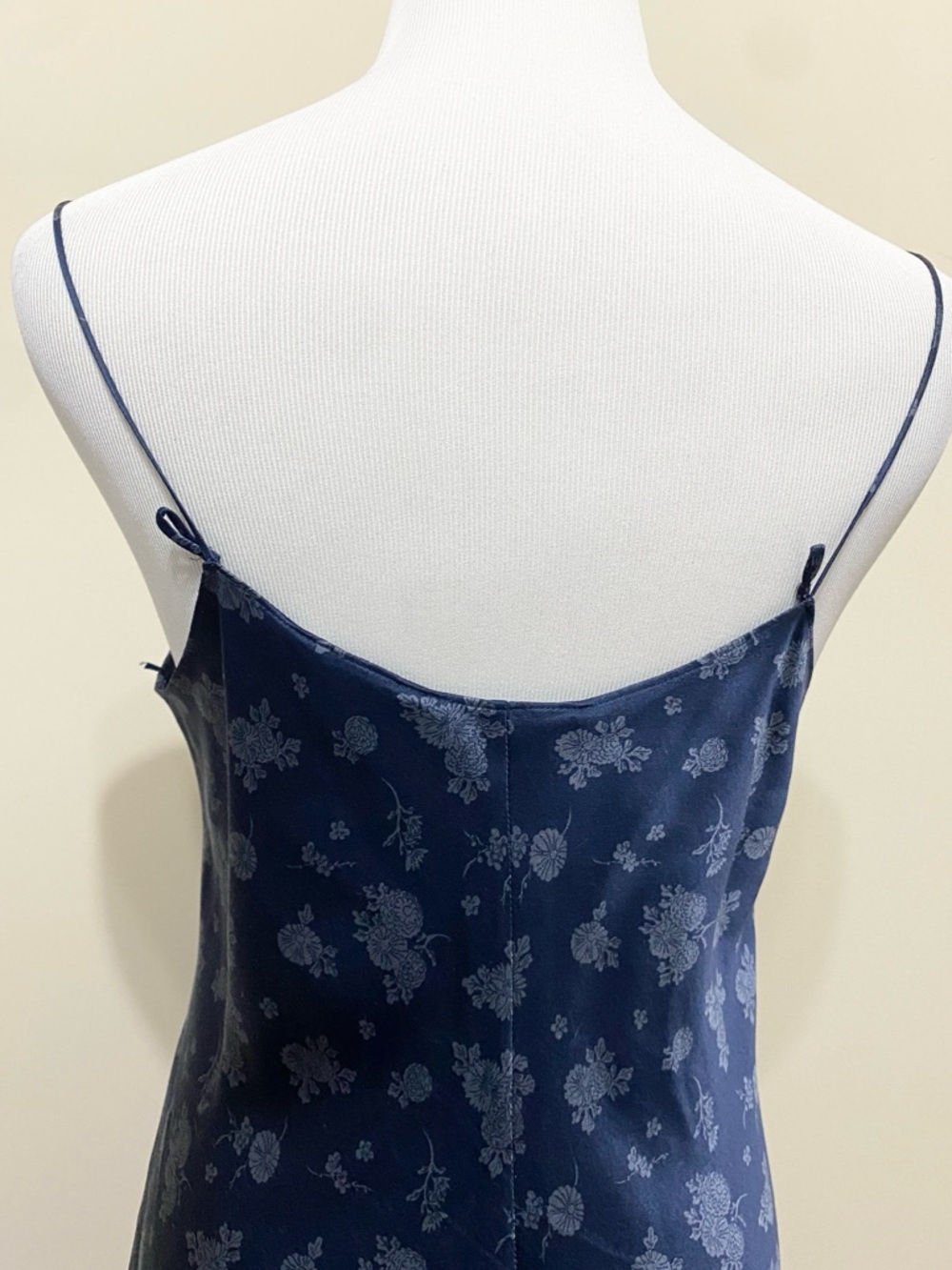 Vince Floral Slip Dress in Calico Floral & Coastal Navy Blue - Picture 5 of 8